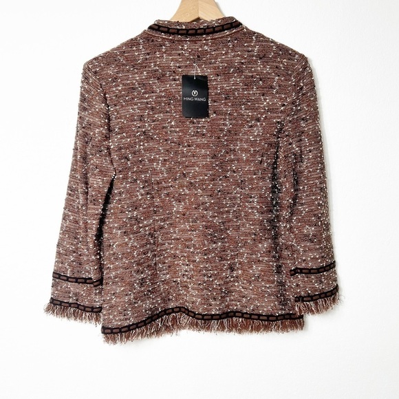 Ming Wang Brown Black Jacket Women XS Brand New - Picture 3 of 7